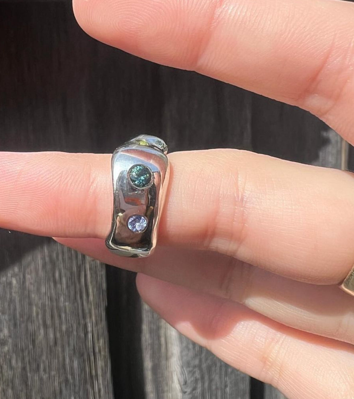MADE TO ORDER Handmade Precious Triad Stone 925 Sterling Silver Ring